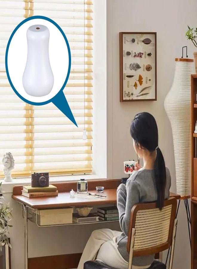 Qulkws 20Pcs White Plastic Cord Tassel Blind Pull Cord Knobs Blind Cords Pull End Blinds Cords Replacement Parts for Curtain Craft Shades - Image 4